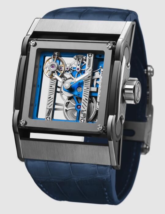 Hysek Replica Watch FURTIF SKELETON BLUE FU4434B04